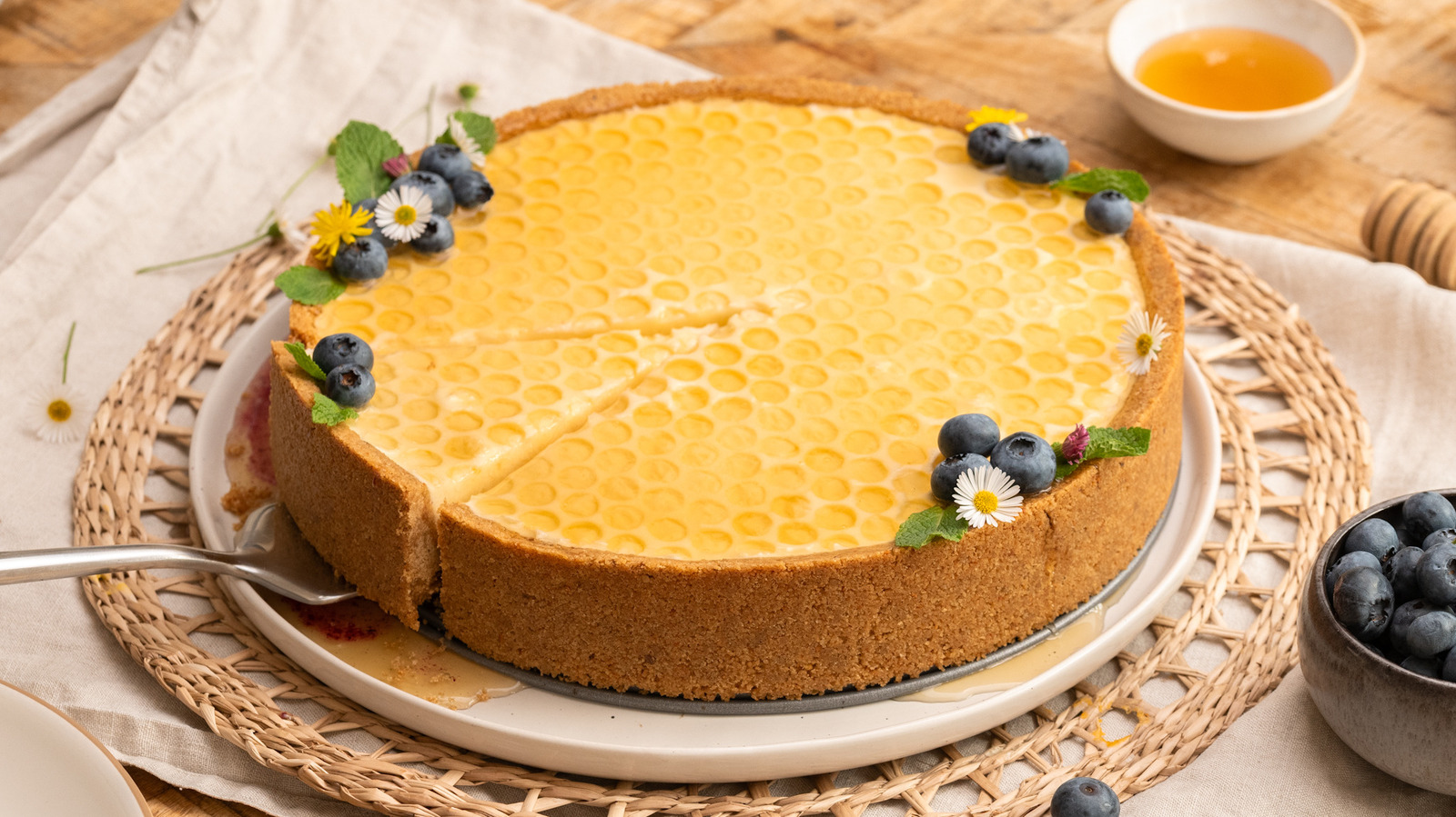 Blueberry Elderflower Honeycomb Pie Recipe