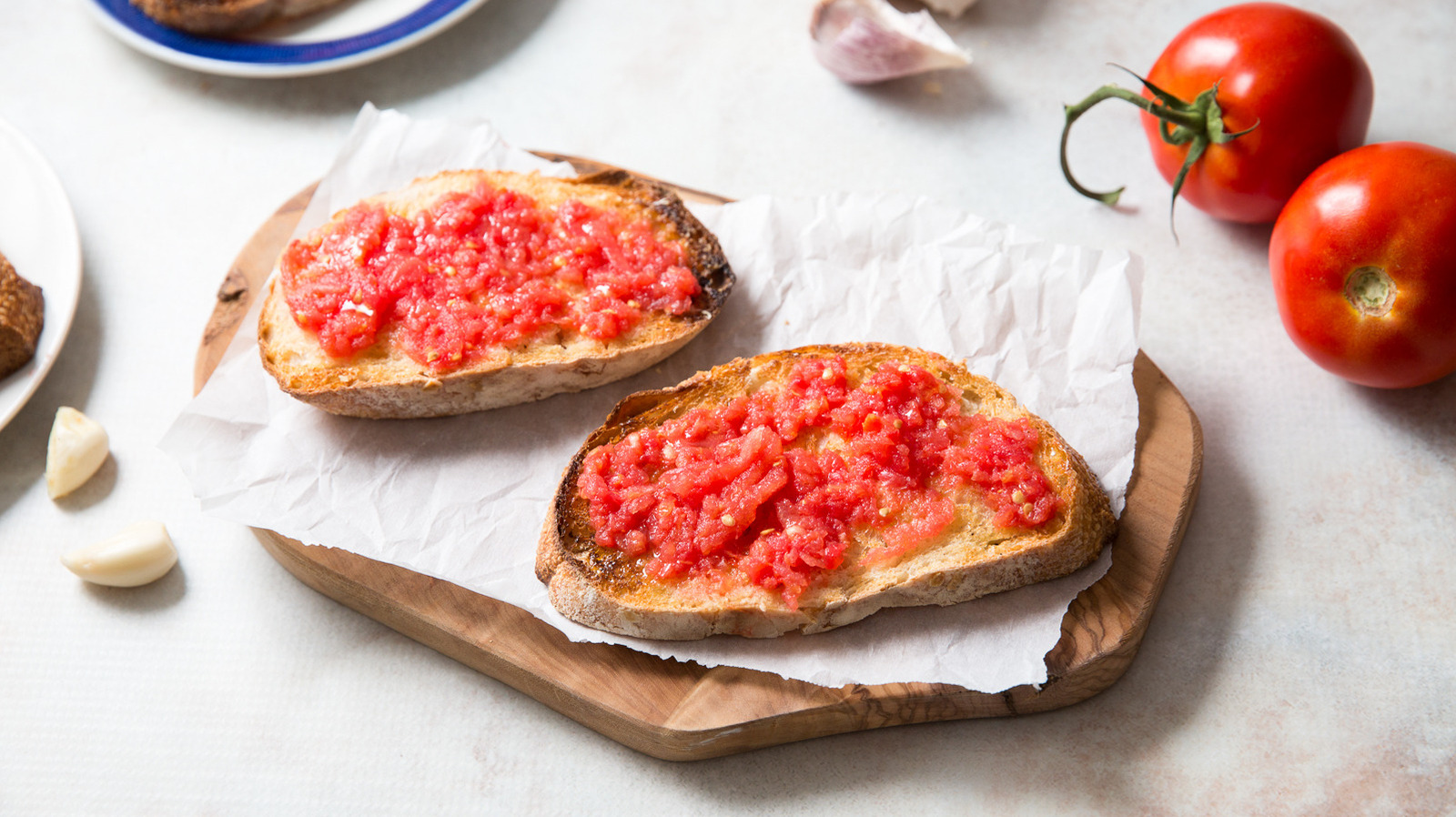 3 ingredientų „Pan Con Tomate“ receptas